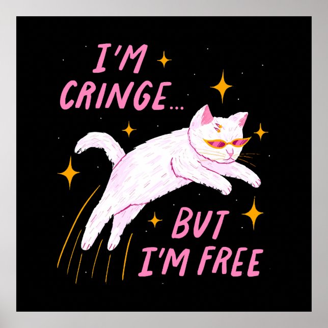 Poster Sou Cringe, mas estou livre (Frente)