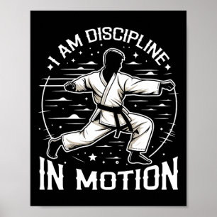 Poster Sou Disciplina nas Artes Marciais Karate Moti
