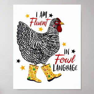 Poster Sou Fluente Em Linguagem Imprópria Vida Na Fazenda