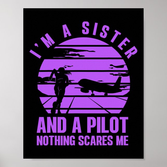 Poster Sou Irmã E Piloto Nada Me Assusta (Frente)