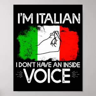Poster Sou italiano Não tenho voz interior