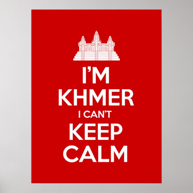 Póster Sou Khmer, não consigo ficar calmo (Frente)