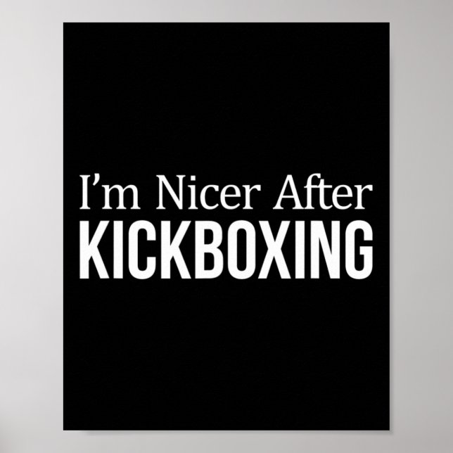 Poster Sou Mais Simpático Depois do Kickboxing -  (Frente)