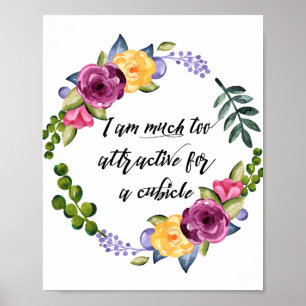 Poster Sou muito atrativo para o Cubicny Office Desk