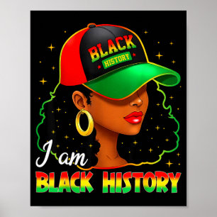 Poster Sou negro história mulheres menina mês da história