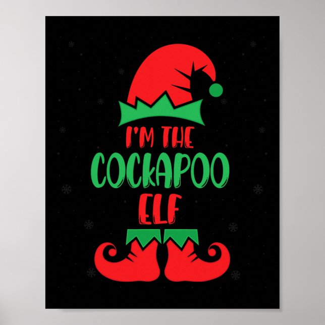 Poster Sou o Apoo Elf Cute Dog Feriado do Natal Chris (Frente)