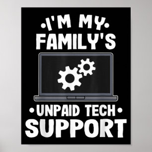 Poster Sou o computador engraçado do suporte técnico não