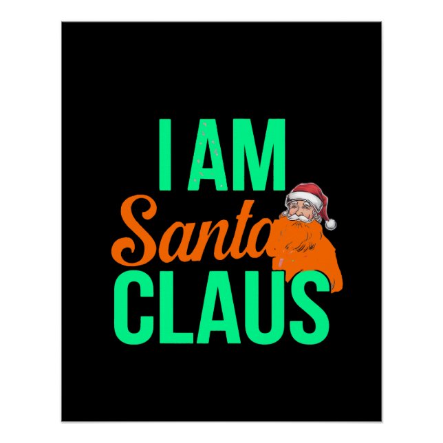 Póster Sou o Design de Arte Digital do Papai Noel (Frente)
