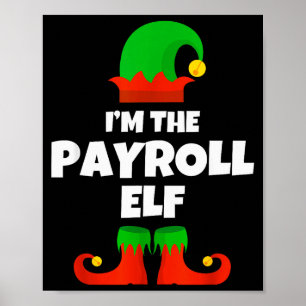 Poster Sou O Elfo Folclórico De Natal Da Família Do Pagam