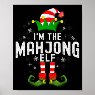 Poster Sou o Traje de Natal da Família Pjs do Elfo Mahjon