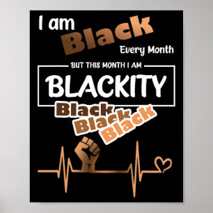 Poster Sou Preto Todos Os Meses História Negra Mês Negra