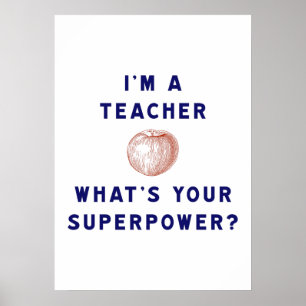 Poster Sou professor [melada] Qual é o seu superpoder?