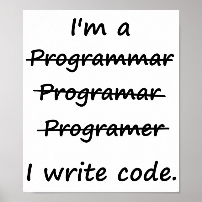 Póster Sou programador que escrevo código ruim. (Frente)