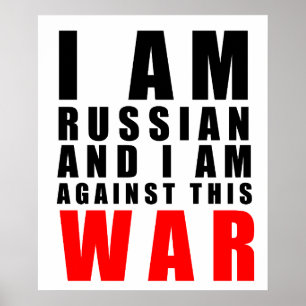 Poster sou russo contra esta guerra