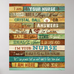Poster Sou Sua Enfermeira Motivacional E Inspiracional