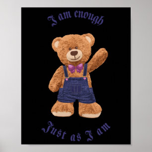 Poster Sou Suficiente Assim Como Sou Vintage Positive Vib