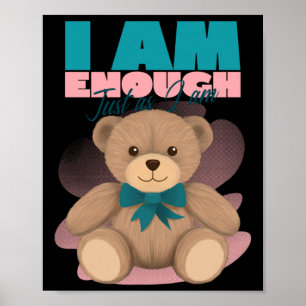 Poster Sou Suficiente, Tal Como Afirmo Vibes Positivas
