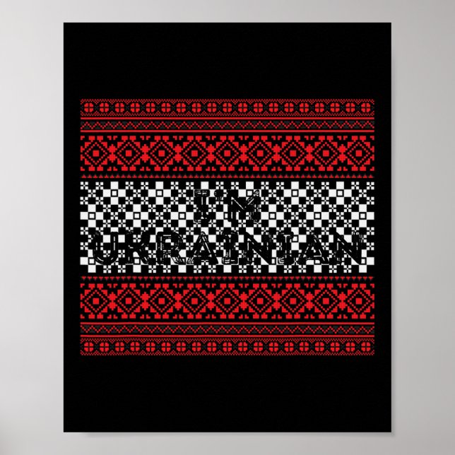 Poster Sou ucraniano, apoio à Ucrânia (Frente)