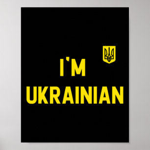 Poster Sou ucraniano Zelensky Ucrânia Patriótico Orgulhos