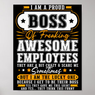 Poster Sou Um Chefe Orgulhoso De Funcionários Incrivelmen