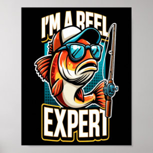 Poster Sou um Design de Pesca Especialista da Reel