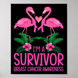 Poster Sou um Flamingo de Sensibilização para o Cancer de