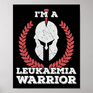 Poster Sou um guerreiro de leucemia Sensibilização
