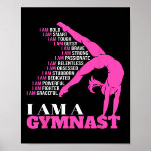 Poster Sou Um Gymnast Engraçado Gymnastics Gymnastics Gif