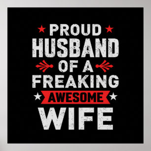 Poster Sou um marido orgulhoso de uma esposa incrível