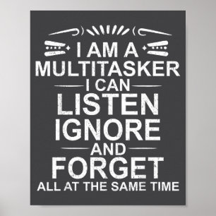 Poster Sou Um Multitarefa Multitarefa Divertido Sarcástic