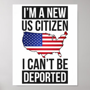 Poster Sou um novo cidadão americano EUA cidadania americ
