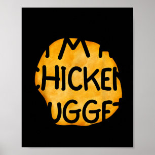 Poster Sou Um Nugget de Frango Divertido Preguiçoso Fácil