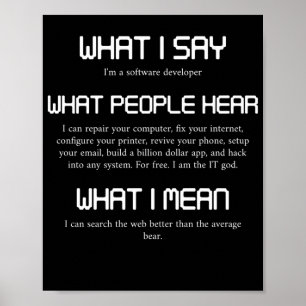 Poster Sou um programador de software engraçado