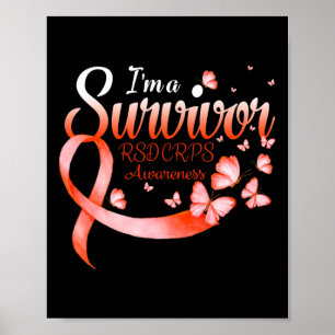 Poster Sou uma Borboleta de Consciência de Rsd Crps