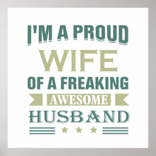 Poster Sou uma esposa orgulhosa de um marido incrível