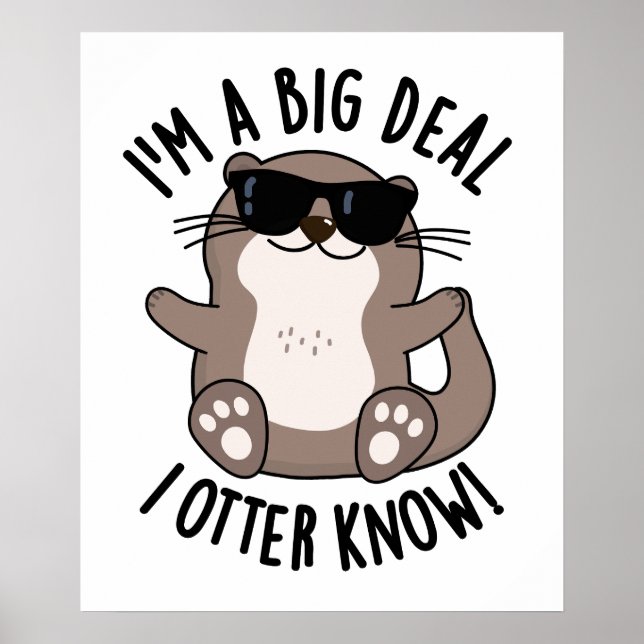 Poster Sou Uma Grande Pechincha Eu Lontra Sei Piada Diver (Frente)