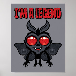 Poster Sou Uma Lenda - Mothman Assustadoramente Fofo