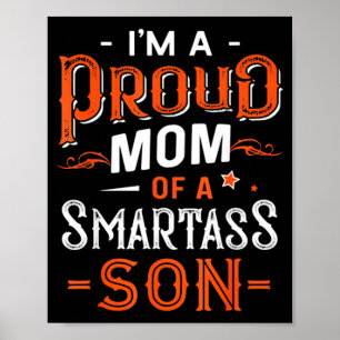 Poster Sou uma mãe orgulhosa de um filho para o dia das m