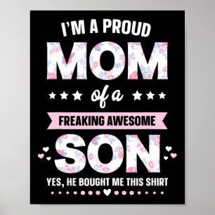 Poster Sou Uma Mãe Orgulhosa, Presente De Filho Para Mãe 