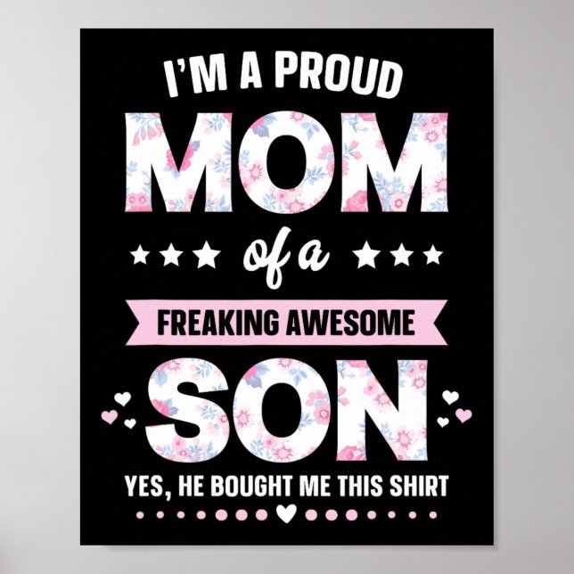 Poster Sou Uma Mãe Orgulhosa, Presente De Filho Para Mãe  (Frente)