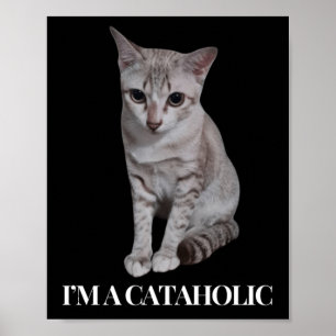 Poster Sou uma moda católica adorável de gatos