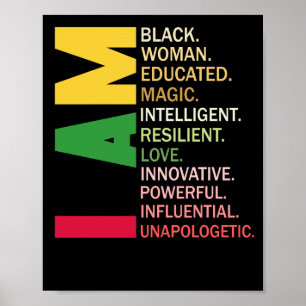 Poster Sou uma mulher negra, História negra, Mês educad