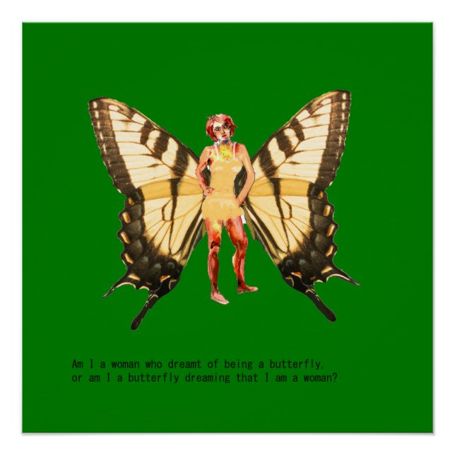 Póster Sou uma mulher que sonhava ser uma borboleta? (Frente)