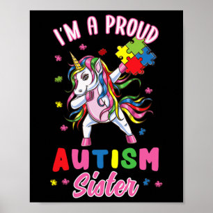 Poster Sou Uma Orgulhosa Irmã do Autismo Conscientização