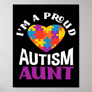 Poster Sou Uma Tia Orgulhosa do Autismo Quebra-Cabeça Cor