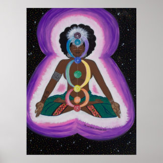 Poster Soul Sista Meditando sobre as Chakras