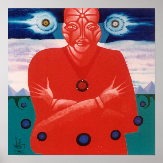 Poster Soul Vermelho por Gregory Gallo (Frente)