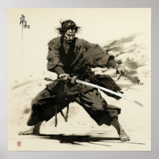 Poster Soulful Steel: Samurai Majestoso