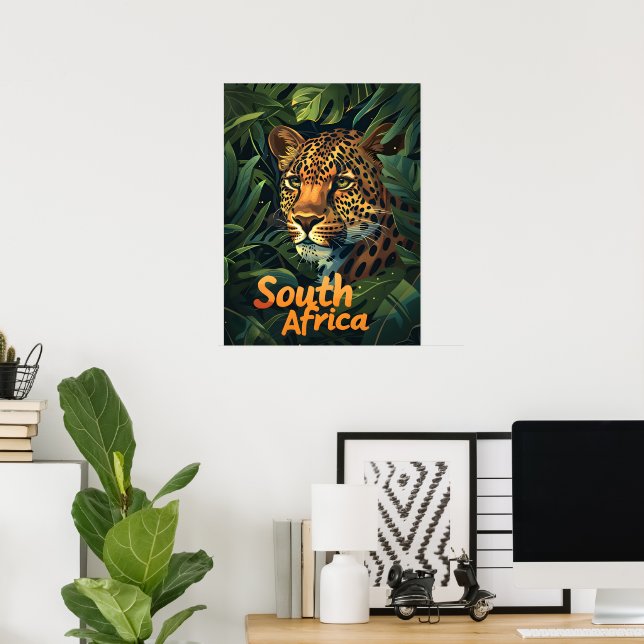 Poster Sourh Africa Leopard (Escritório em casa)