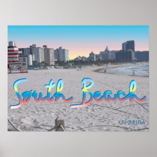 Poster South Beach Miami, Florida City View